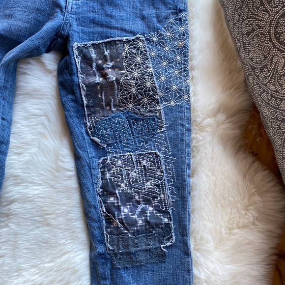 PILCRO AND THE LETTERPRESS WOMENS SUPER CUTE PATCH JEANS SIZE 25 INSEAM 27 - Picture 8 of 13